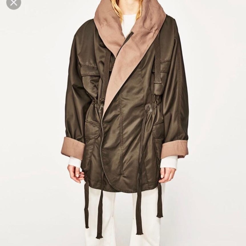 Zara studio contrast coat